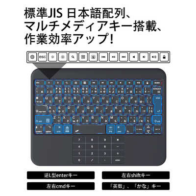 EWIN SmartPad Folio Premium(一体型テンキー＆タッチパッド)iPad用