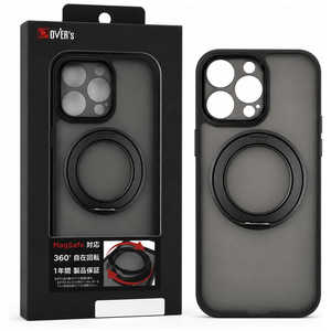 OVERS iPhone 13 Pro�p 360°���݃����O�P�[�X �K���X�U�����C �u���b�N GZ-IPCS13PRO-BK