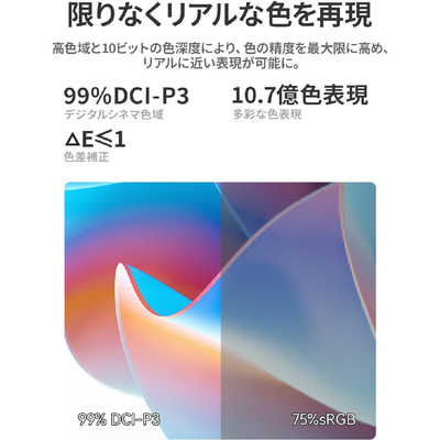 EHOMEWEI QLED 18インチ 2.5K 薄型 USB-C接続 PCモニター モバイル
