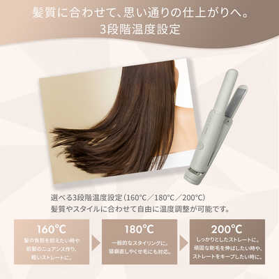 ネオユナイト 充電式モバイルヘアアイロンAir JINOL 160℃～200℃ USB