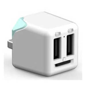 ティレイズ カードリーダー (USB3.1 /スマホ･タブレット対応 /microSD) SPTILB-8319W/BL ホワイト･ブルｰ