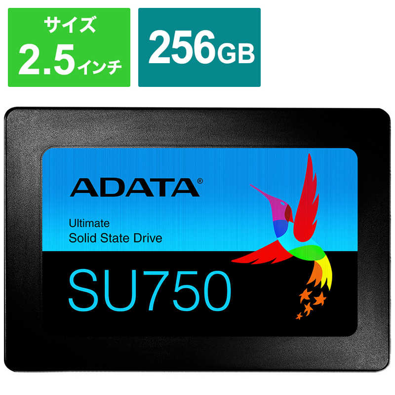 ADATA ADATA 内蔵SSD SATA6Gb/s 3DTLC 7mm [2.5インチ /256GB]｢バルク品｣ ASU750SS-256GT-C ASU750SS-256GT-C