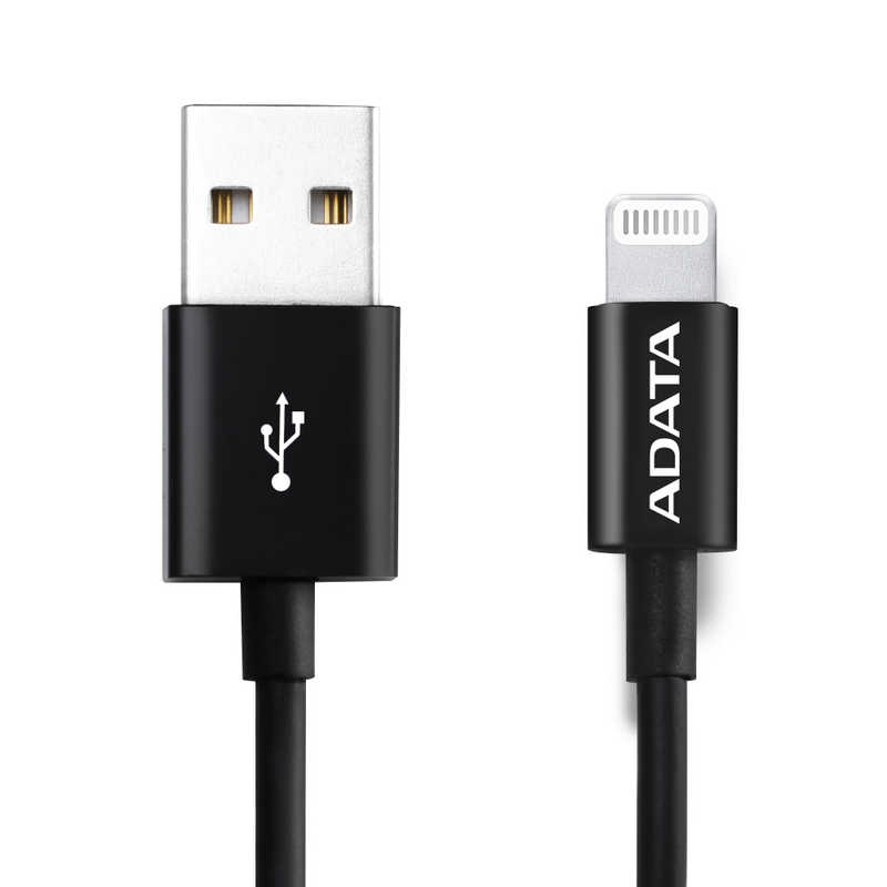 ADATA ADATA ライトニングケーブル iPhone /iPad /iPod 充電ケーブル 1m MFi認証 Type-A ＋ ブラック AMFIPL1MCBK AMFIPL1MCBK