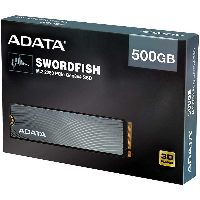 ADATA 内蔵SSD PCI-Express接続 SWORDFISH [M.2 /500GB] ASWORDFISH-500G-C の通販 |  カテゴリ：パソコン・周辺機器・プリンター | ADATA 家電通販のコジマネット - 全品代引き手数料無料