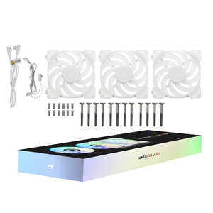 INWIN Lynx LN120P 120mm ARGBケースファン・ホワイトモデル3個パック ケーブルレスでファン同士の連結可能 Lynx ホワイト IW-FN-LN120P-3PK INWIN Lynx LN120P 120mm ARGBケースファン・ホワイトモデル3個パック ケーブルレスでファン同士の連結可能 Lynx ホワイト IW-FN-LN120P-3PK
