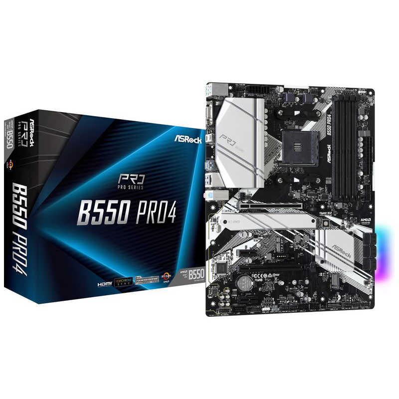 ASROCK マザーボード B550 Pro4 B550Pro4 [ATX /AM4] の通販 ...