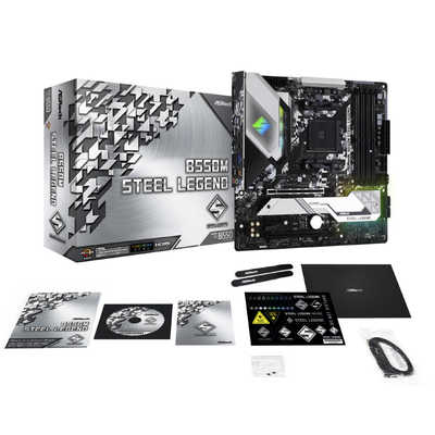 ASRock B550M STEEL LEGEND マザーボード（付属品あり） ASRock B550M STEEL LEGEND マザーボード（付属品あり） PCパーツ