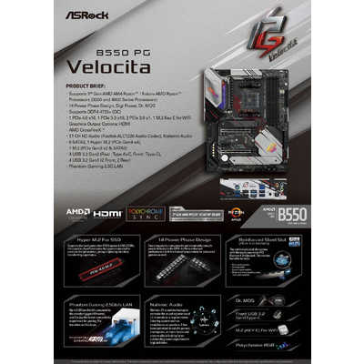 ASROCK マザーボード B550 PG Velocita [ATX /AM4] の通販 | カテゴリ
