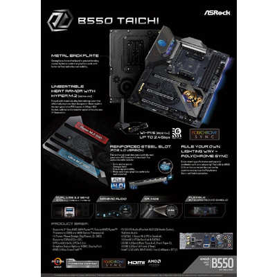 ASROCK マザーボード［ATX /Socket AM4］ B550 Taichi の通販