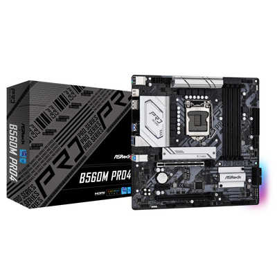 部材のみASRock PRO SERIES LGA 1200 マザーボード ASROCK マザーボード ［MicroATX /LGA1200］ B560M Pro4 の通販