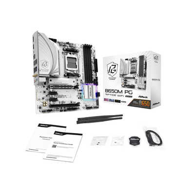 マザーボード ASRock B650PG RIPTIDE WIFI WHITE ASRock | B650M PG Riptide WiFi White