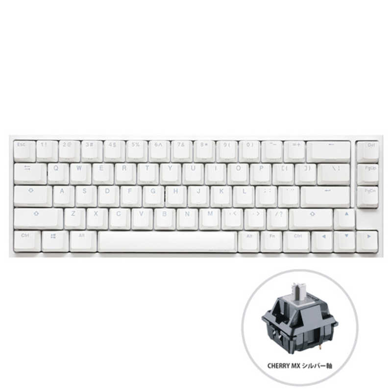 Ducky Ducky ゲーミングキーボード One 2 SF RGB Cherry Speed 銀軸(英語配列)[USB/有線] dk-one2-rgb-sf-pw-silver ピュア ホワイト dk-one2-rgb-sf-pw-silver ピュア ホワイト