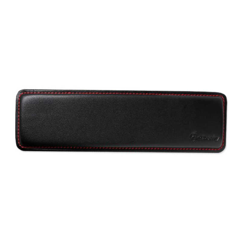 Ducky Ducky キーボードリストレスト [One 2 mini サイズ用 325x92x15mm] Mini Leather Wrist Rest with Red Stitching ブラック WRMINIREDSTITCH WRMINIREDSTITCH