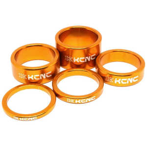 KCNC ヘッドセットパーツ スペーサーセット 3/5/10/14/20mm ゴールド ｽﾍﾟｰｻｰｾｯﾄ