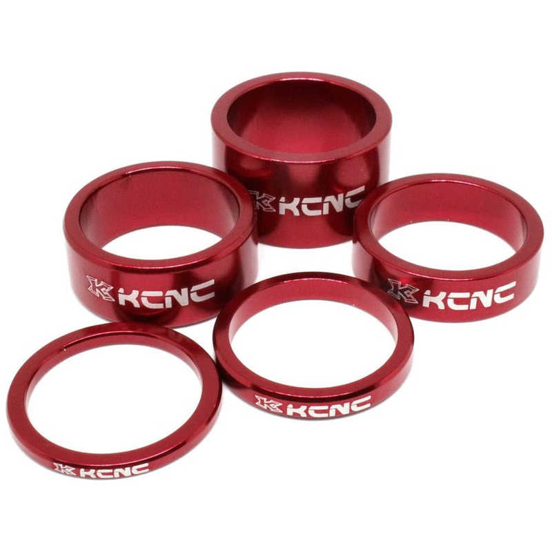 KCNC KCNC ヘッドセットパーツ スペーサーセット 3/5/10/14/20mm 506082 レッド 506082 レッド