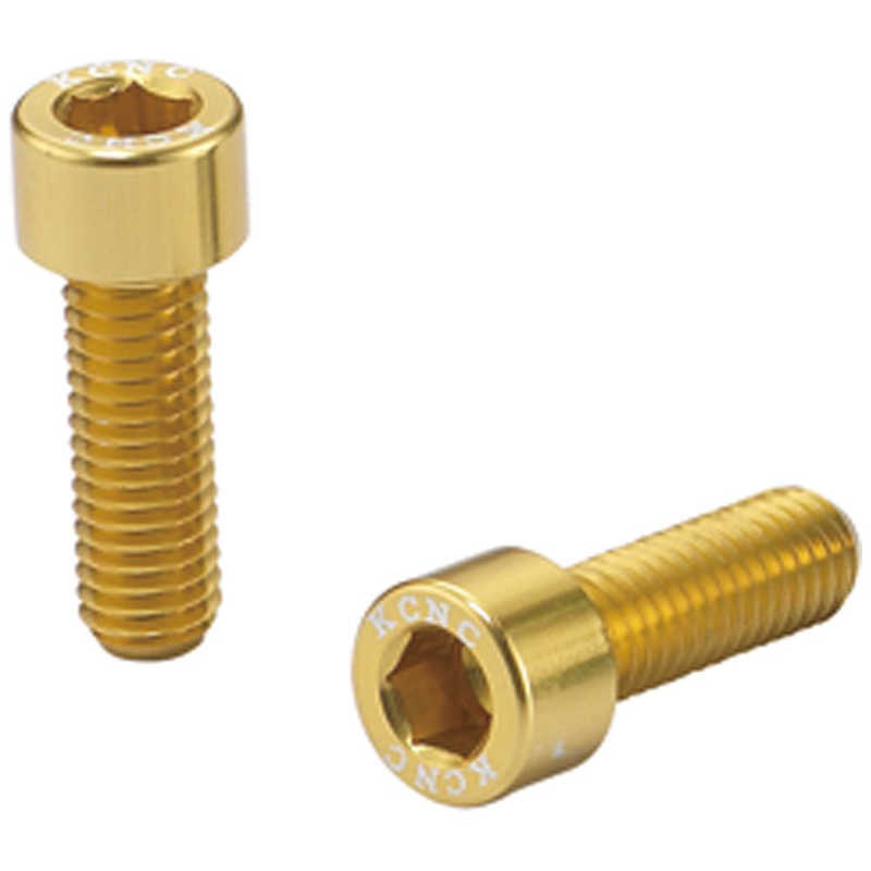 KCNC ボトルケージパーツ ボルト M5/15mm 2PCS 06219 ゴｰルド