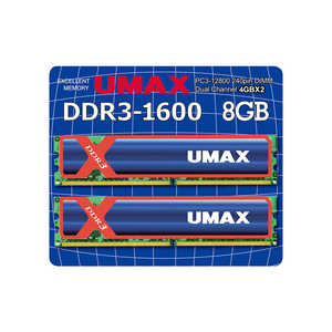 UMAX ߥ꡼DIMMϡDDR3-1600ϡ 8GBϡ4GB 2ȡ UM-DDR3D-1600-8GBHS