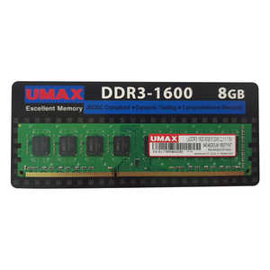 UMAX ߥ꡼DIMMϡDDR3-1600ϡ8GBϡ8GB 1ȡ UM-DDR3S-1600-8GB