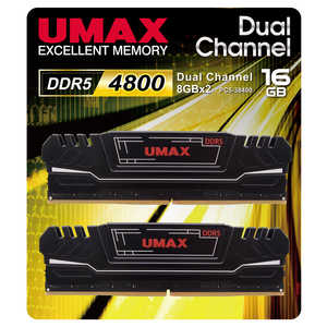 UMAX ѥ UM-DDR5-4800ʥҡȥ)[DIMM DDR5 /8GB /2] UM-DDR5D-4800-16GHS