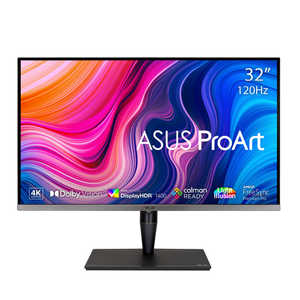 ASUS エイスース PCモニター ProArt ブラック [32型 /4K(3840×2160） /ワイド] PA32UCG