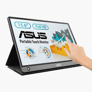 ASUS エイスース PCモニター ZenScreen Touch MB16AMT(タッチパネル) ダークグレー [15.6型 /フルHD(1920×1080) /ワイド] MB16AMTJ