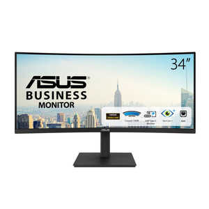 ASUS エイスース 液晶ディスプレイ ［34型 /UWQHD(3440×1440) /ワイド /曲面型］ VA34VCPSN