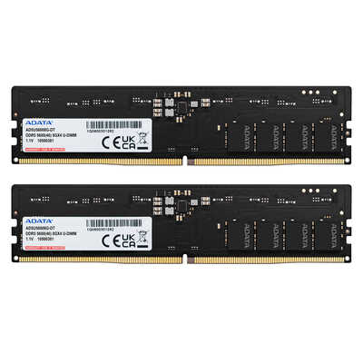 ADATA DDR5 5600 8GB×2枚 ADATA 増設用メモリ DDR5-5600 ブラック[DIMM DDR5 /8GB /2枚