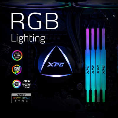 ADATA 増設用メモリ XPG LANCER RGB DDR5-6400 ブラック[DIMM DDR5