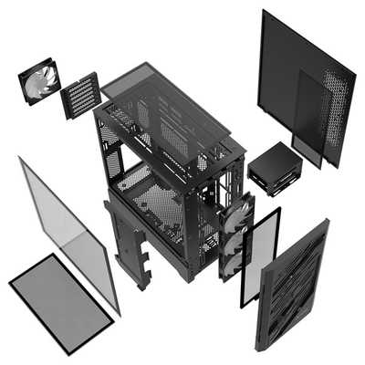 ADATA PCケース ［ATX/ MicroATX/ Mini-ITX/ E-ATX］ STARKER AIR BTF