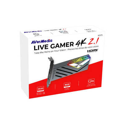 AVerMedia - Live Gamer 4K 2.1 GC575 本体のみ AVerMedia | Premier HDMI 2.1 PCIe Capture Card | Live Gamer