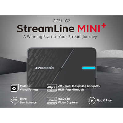 【新品】AVerMedia StreamLine MINI+ GC311G2 Aver Information AVerMedia StreamLine MINI+ 4K Video Capture