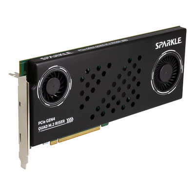 SPARKLE (PCIe4.0(X16)バスI/F)M.2 SSD4枚まで搭載できる拡張カード M