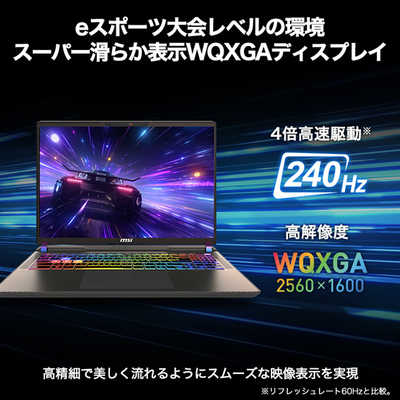 MSI ゲーミングノートパソコン [ RTX 5080 / 16型 / Win11 Pro