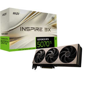 MSI GeForce RTX 5070 Ti 16G INSPIRE 3X OC GeForce RTX꡼ /16GB GeForceRTX5070Ti16GINSPIRE3XOC