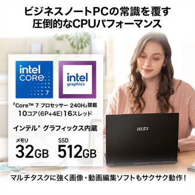MSI 【アウトレット】ノートパソコン [ 14型 / Win11 Home / Core 7