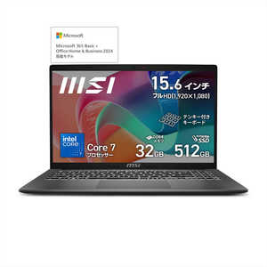 MSI Ρȥѥ Modern 15 [ 15.6 / Win11 Home / Core 7 / 32GB / SSD512GB / Office ] ץʥ쥤 MODERN-15-F1MG-5559JP