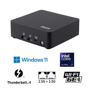 MSI fXNgbv mj^[ / Windows11 Pro / intel Core Ultra 7 / F16GB / SSDF512GB / 2025N8fn Cubi NUC AI 1UMG-050JP