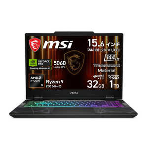 MSI ゲーミングノートパソコン Cyborg 15 [ RTX 5060 / 15.6型 / Win11 Home / Ryzen 9 / メモリ32GB / SSD1TB ] CYBORG15AB2HWFKG2753JP