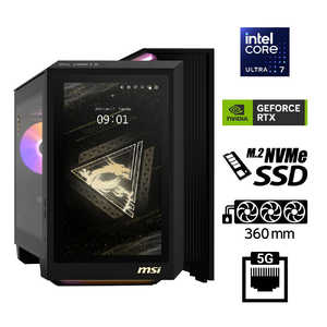 MSI �Q�[�~���O�f�X�N�g�b�v�p�\�R�� �m���j�^�[���� / Win11 Pro / intel Core Ultra 7 / �������F64GB / SSD�F1TB / 2026�N2�����f���n MEG Vision X AI 2NVV7