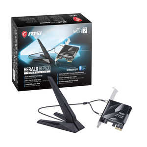 MSI HERALD BE9400 WiFi 7 PCIe Card �mWi-Fi 7(be)�n BE9400WiFi7PCIeCard