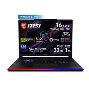 MSI �Q�[�~���O�m�[�g�p�\�R�� [ 16�^ / Win11 Pro / Core Ultra 9 / ������32GB / SSD1TB ] Raider-16-Max-HX-B2WJ-2650JP