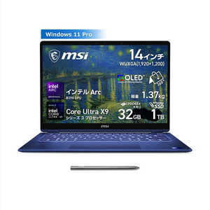 MSI �m�[�g�p�\�R�� ����f�U�C��(Starry Night Over the Rhone) ����f�U�C�� Prestige-14-Flip-AI�{Starry-NightOvertheRhone2710JP