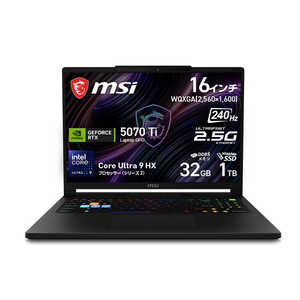 MSI �Q�[�~���OPC(�m�[�g) �R�A�u���b�N Raider-16-HX-B2WH-2689JP