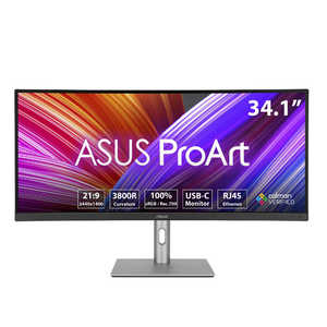 ASUS エイスース 液晶ディスプレイ ProArt ［34.1型 /UWQHD(3440×1440) /ワイド /曲面型］ PA34VCNV