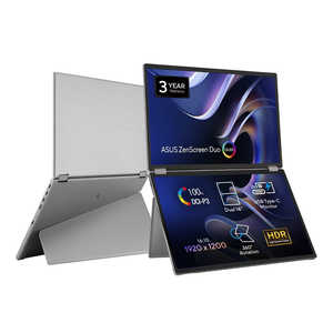 ASUS エイスース 液晶ディスプレイ ZenScreen Duo OLED シルバー MQ149CD ASUS エイスース 液晶ディスプレイ ZenScreen Duo OLED シルバー MQ149CD