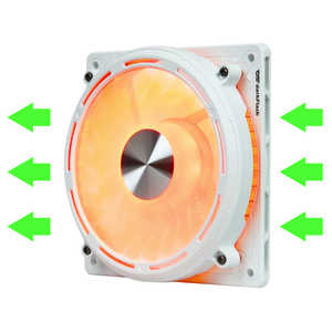 DARKFLASH ե  120mm / 1900rpm / ARGB DE8R(С) ۥ磻 DF-DE8R-W-HQ1