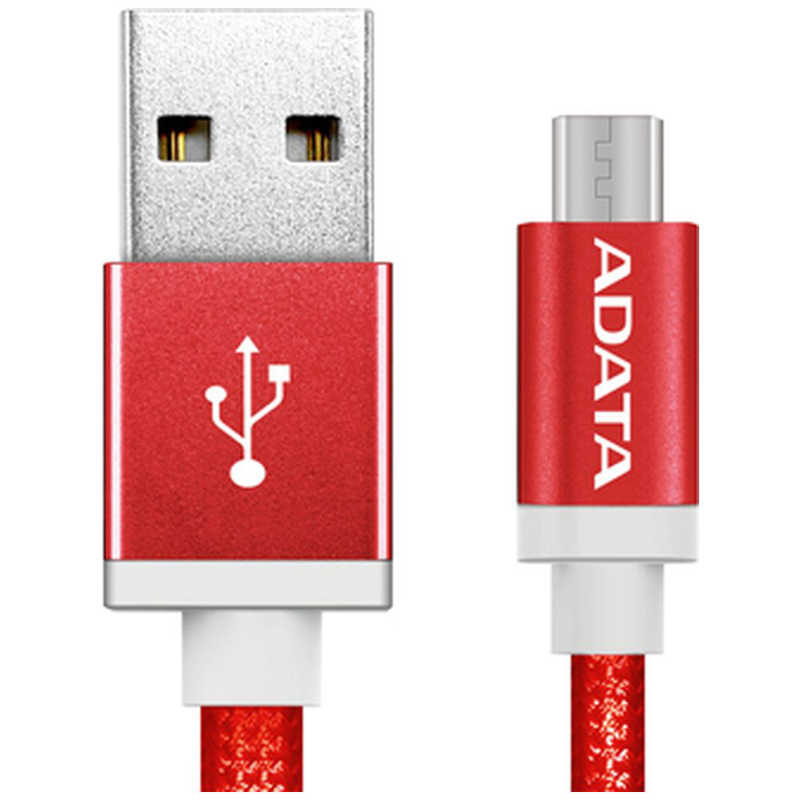 ADATA ADATA [micro USB] 高耐久ケーブル 1m レッド [1.0m] AMUCAL100CMKCRD(アウト AMUCAL100CMKCRD(アウト