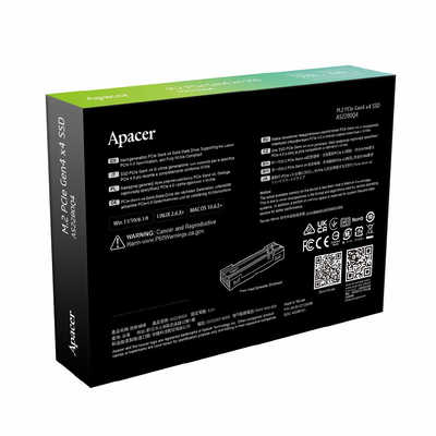 APACER 内蔵SSD PCI-Express接続 AS2280Q4 (ヒートシンク付) [1TB /M.2