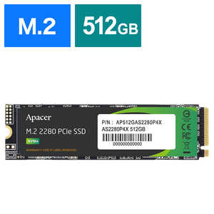 APACER 内蔵SSD PCI-Express接続 AS2280P4X 512GB M.2 2280 ［512GB /M.2］「バルク品」 AP512GAS2280P4X-1