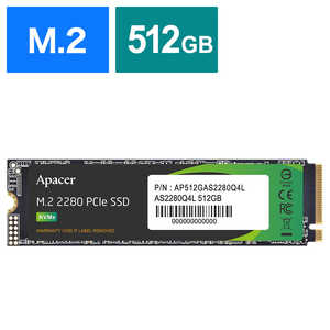 APACER ¢SSD PCI-Express³ AS2280Q4L 512GB M.2 2280 512GB /M.2ϡ֥Х륯ʡ AP512GAS2280Q4L-1